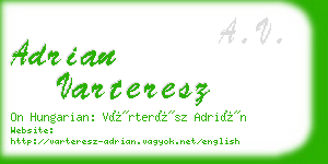adrian varteresz business card